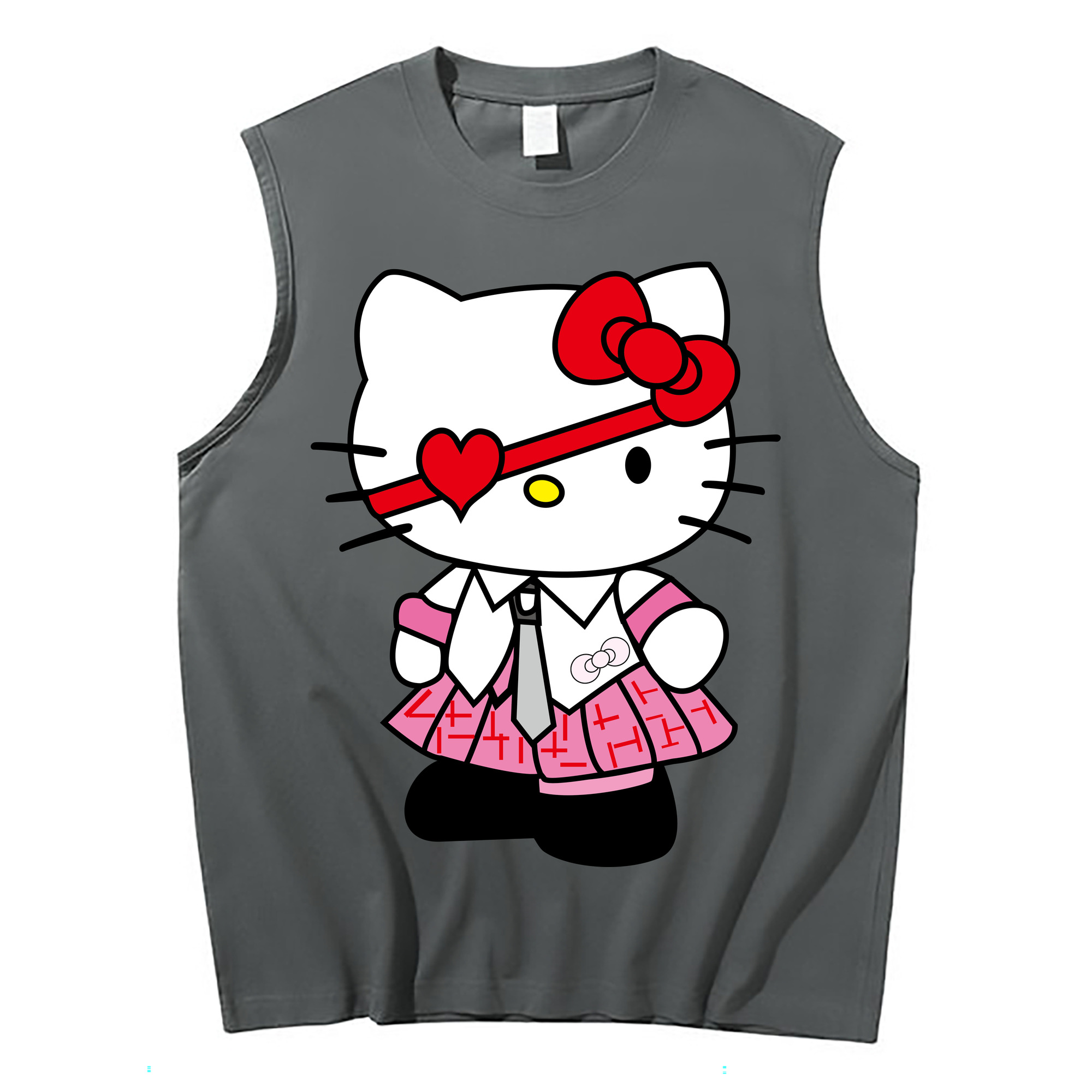 （画像用） Hello Kitty ハローキティ コットン100％タンクトップ（フロントプリント）